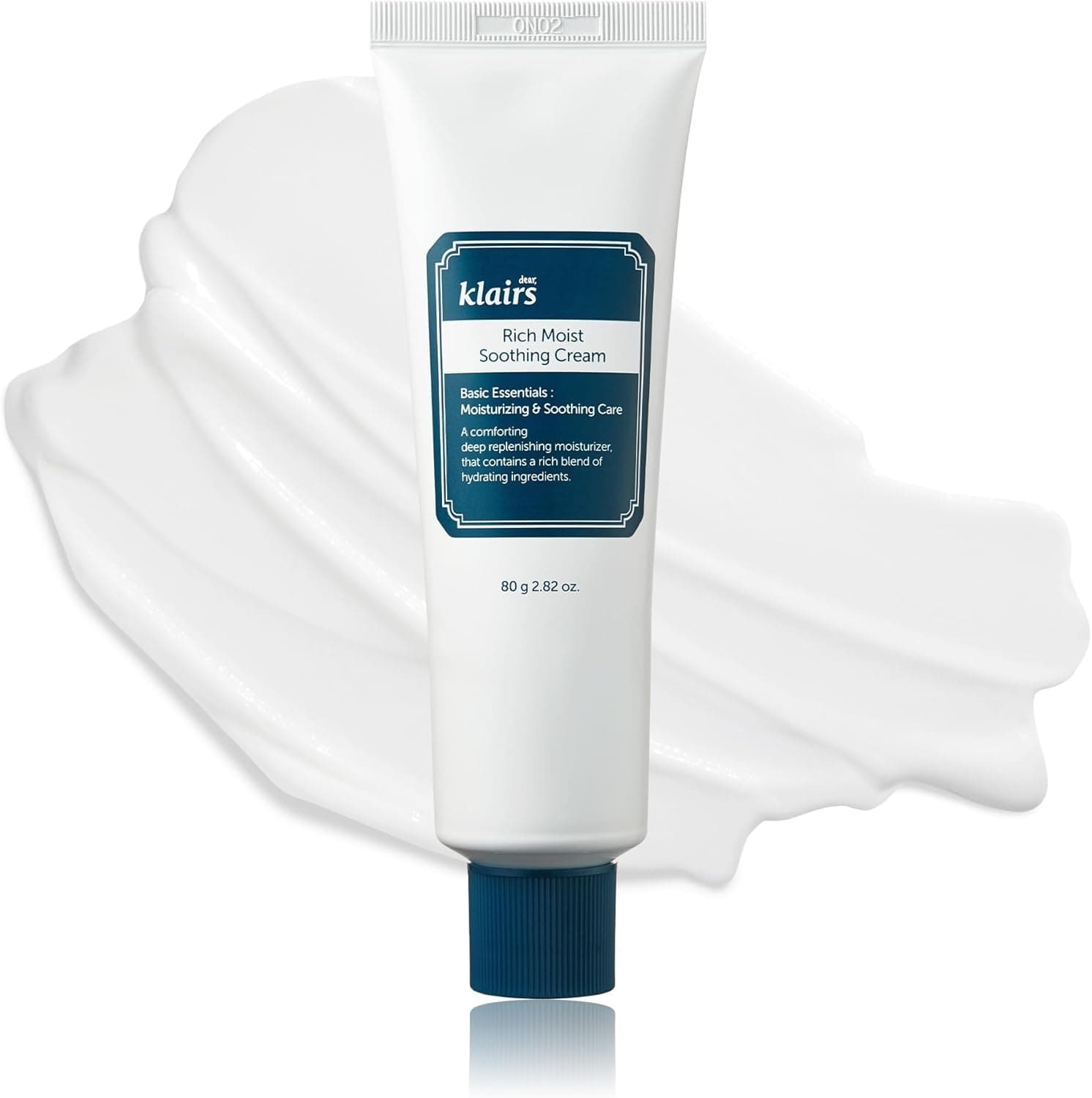 DearKlairs Rich Moist Soothing Cream 80ml, Sensitive Skin, Hypoallergenic, Centella Asiatica, Ceremide, Moisturizer, Full Hydration, Non-sticky texture, K-beauty